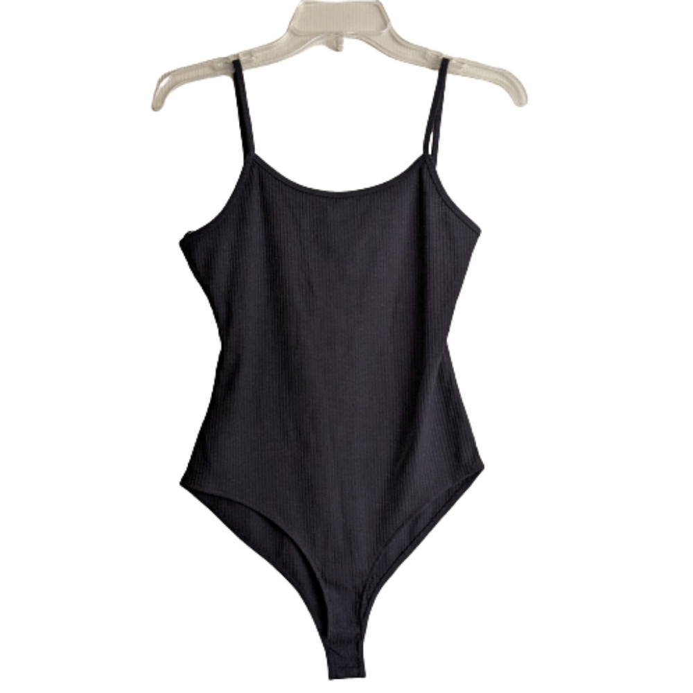 Primark Tank Top Bodysuit Black Ribbed